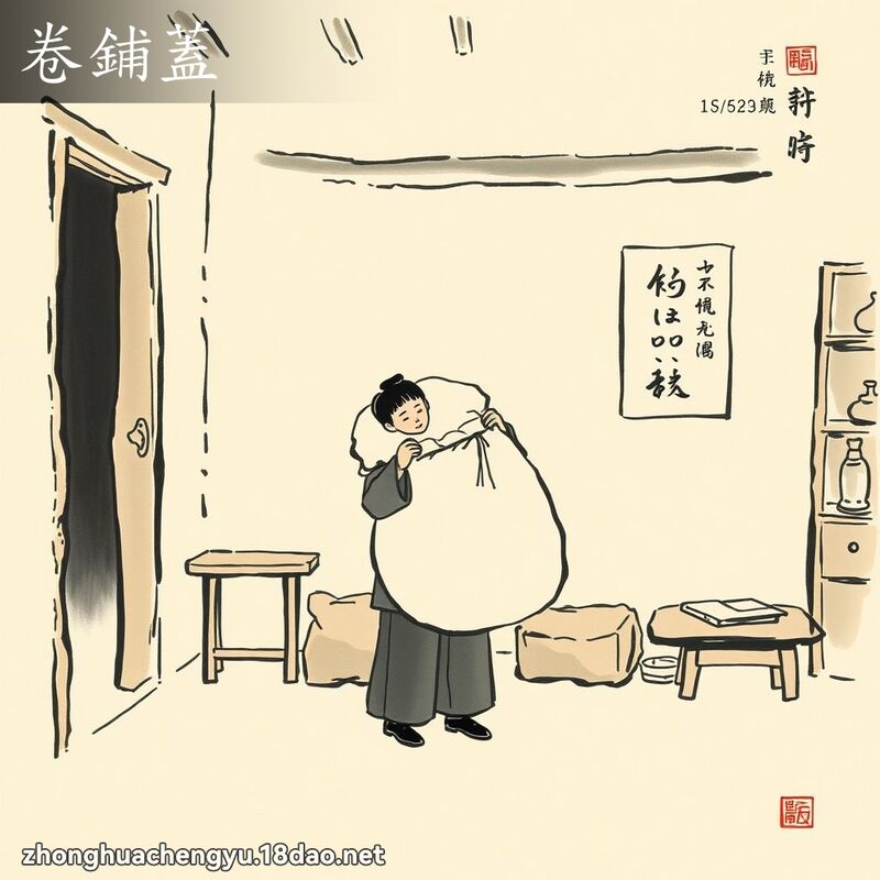 卷鋪蓋 配图