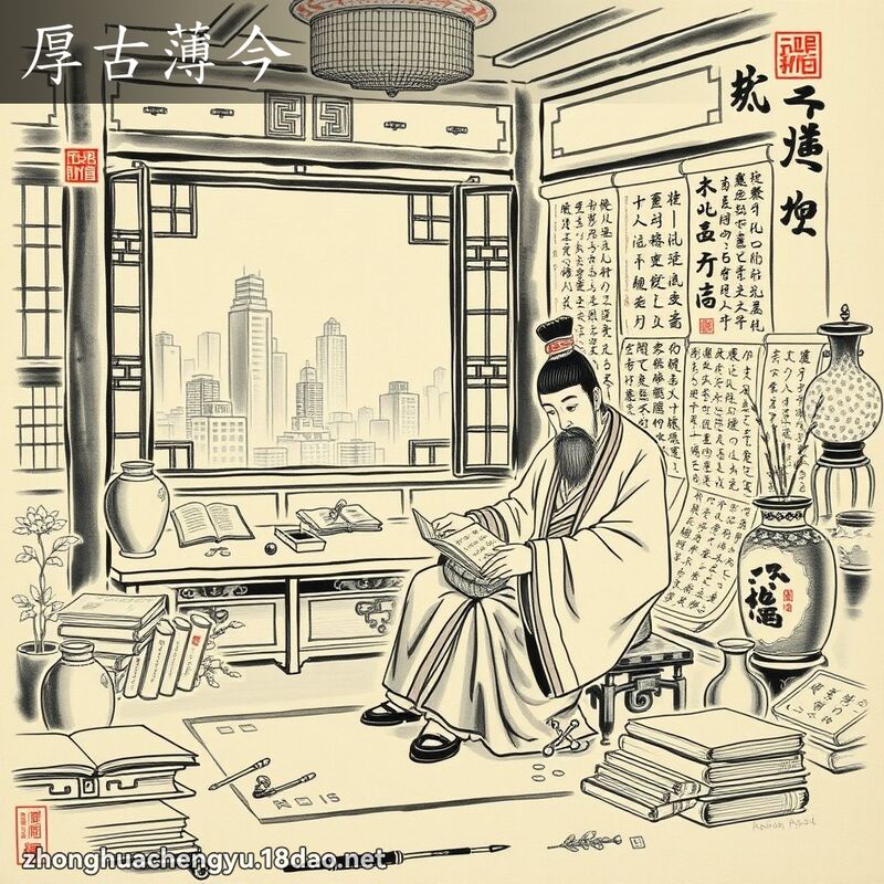 厚古薄今 配图