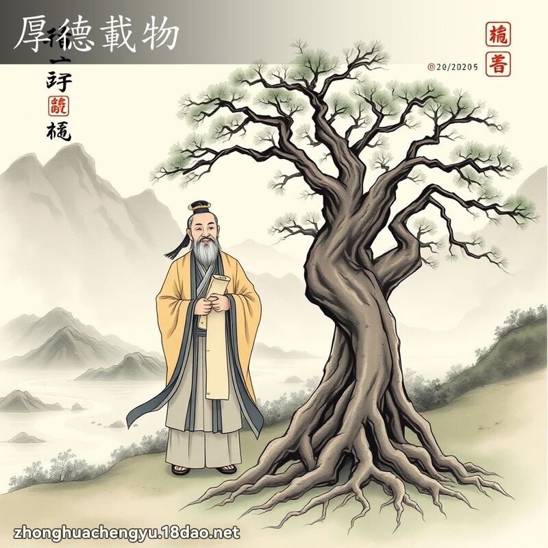 厚德載物 配图
