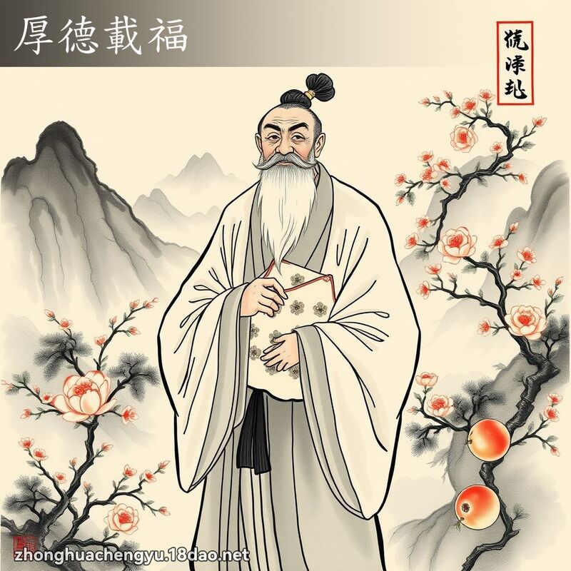 厚德載福 配图