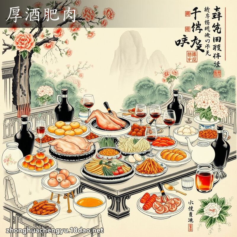 厚酒肥肉 配图