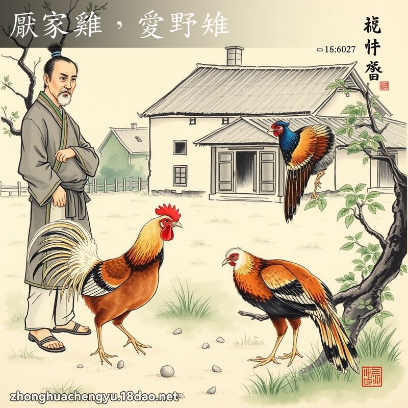 厭家雞,愛野雉 配图