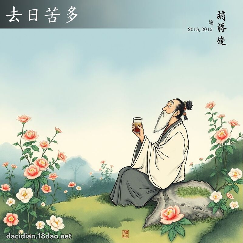 去日苦多 - 中華成語配圖