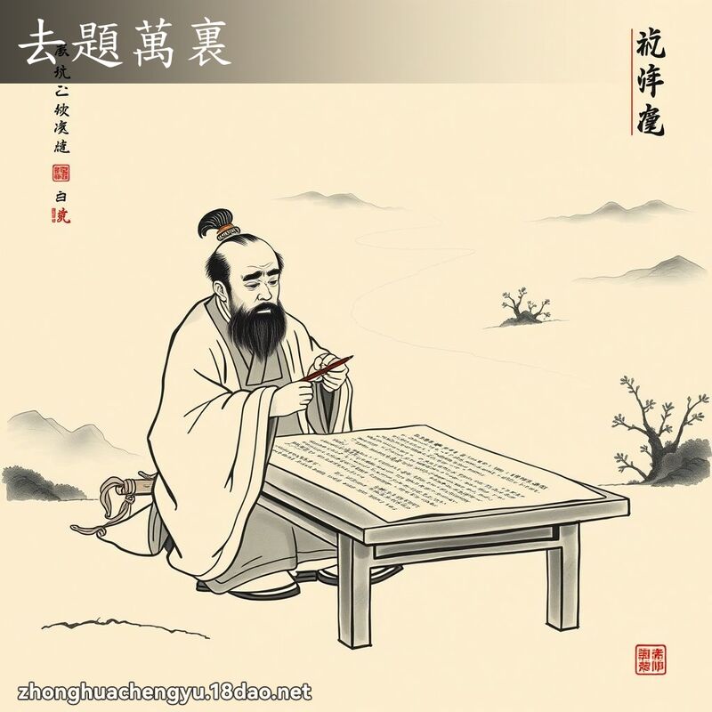 去題萬裏 配图