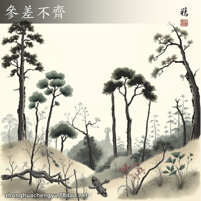 參差不齊 配图
