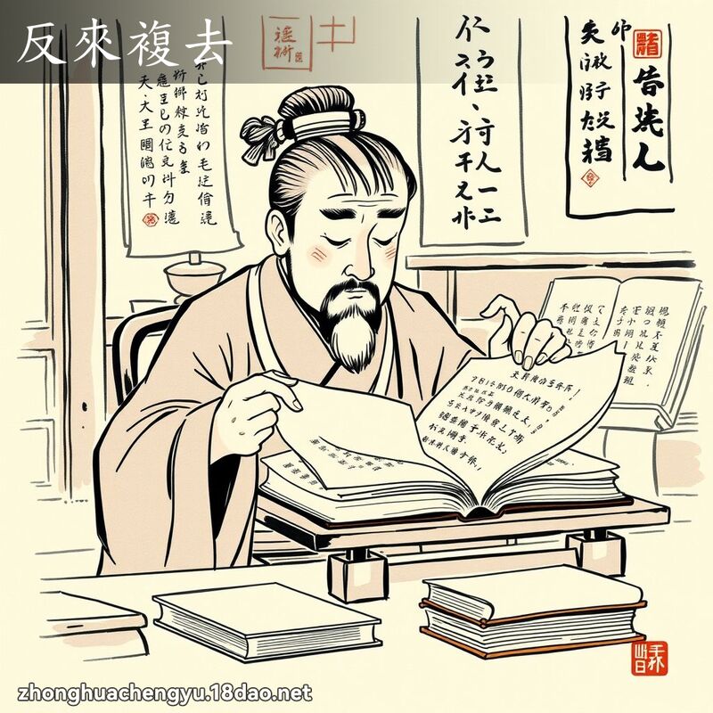 反來複去 - 中華成語配圖