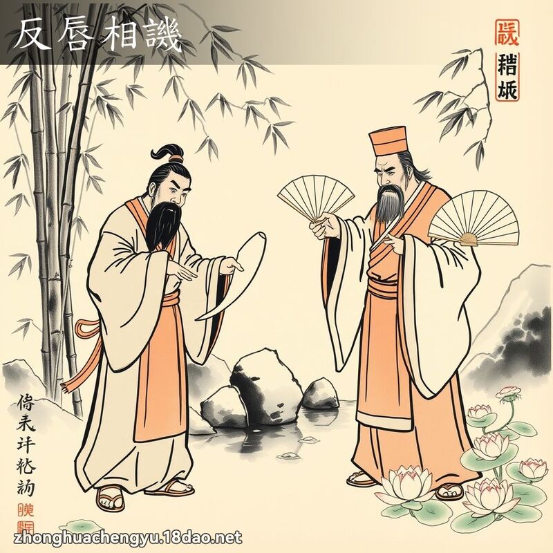 反唇相讥 - 中华成语配图