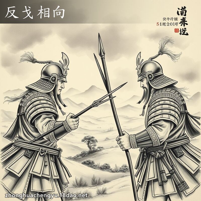 反戈相向 - 中華成語配圖