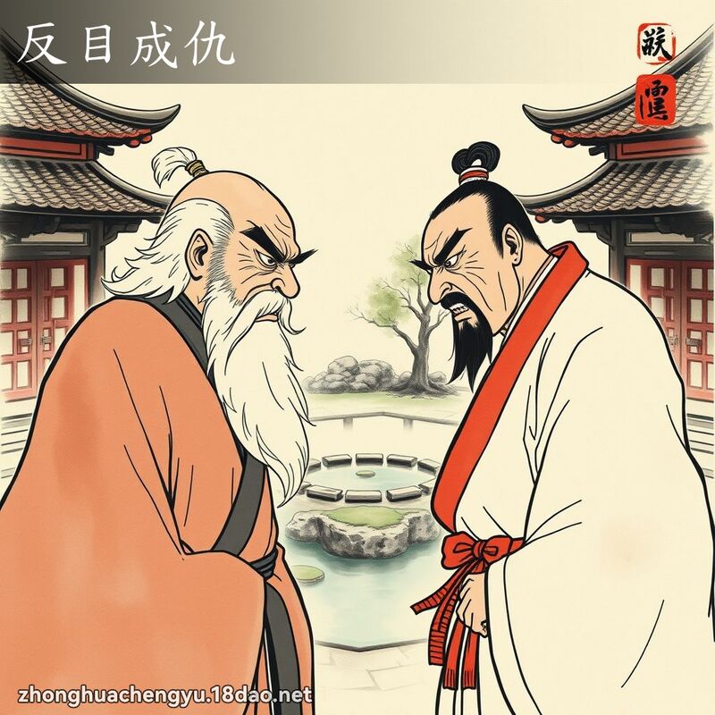 反目成仇 - 中華成語配圖