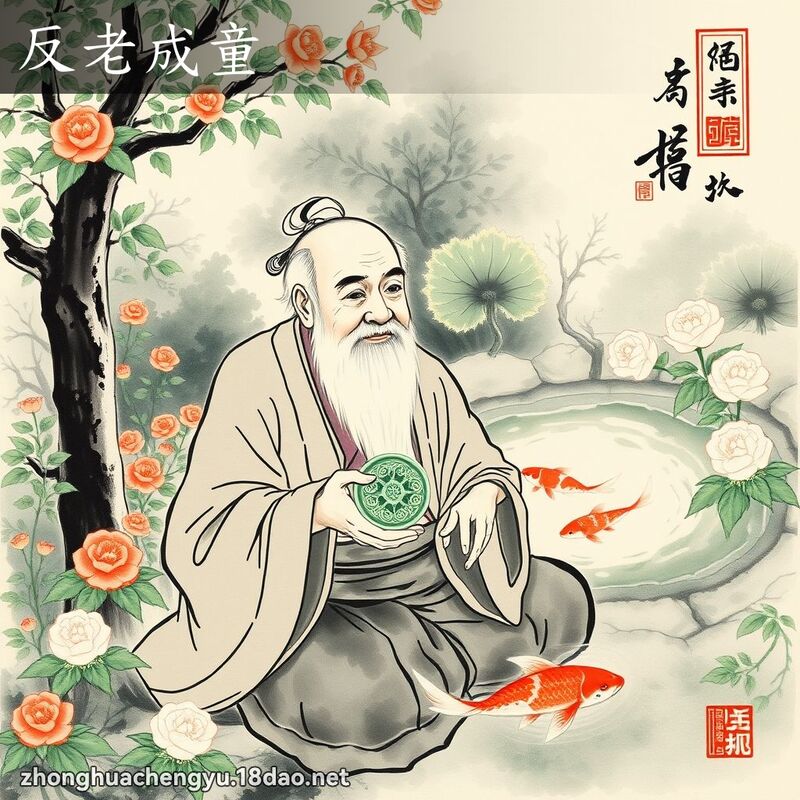 反老成童 - 中华成语配图