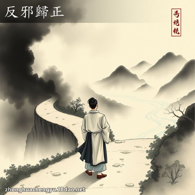 反邪歸正 - 中華成語配圖