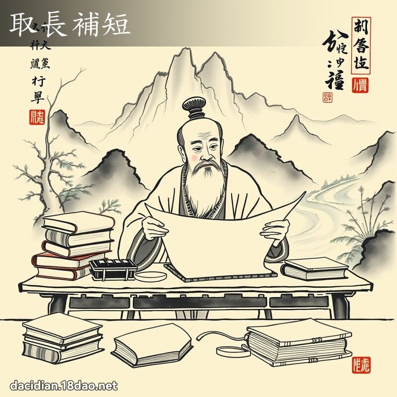 取长补短 - 中华成语配图