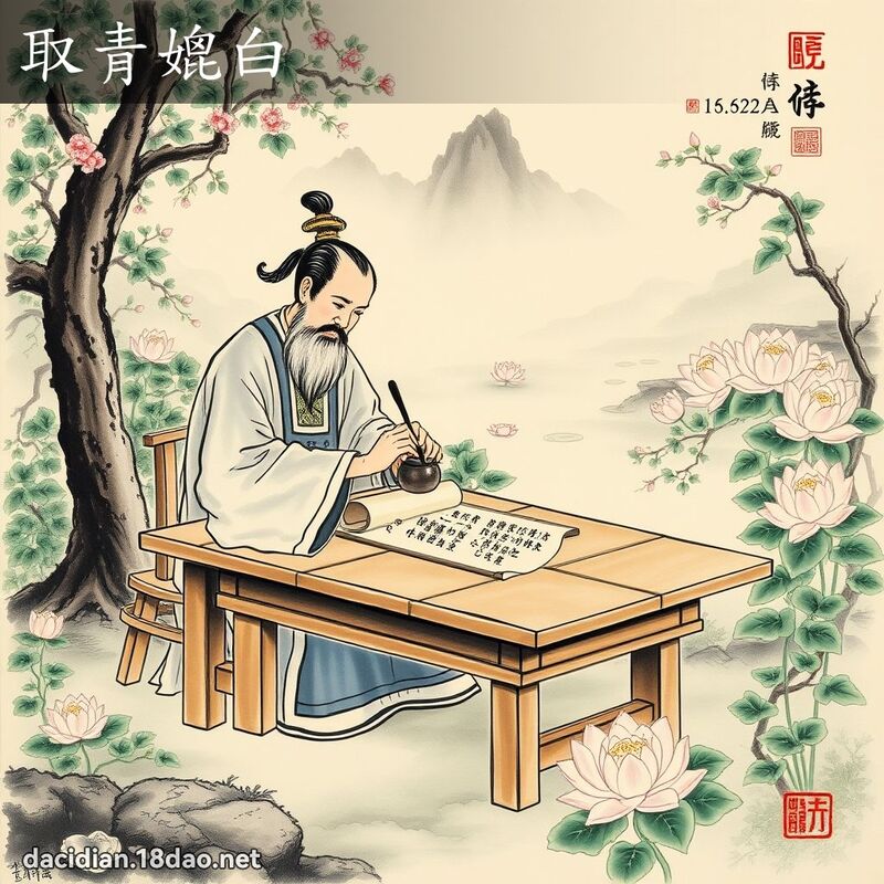 取青媲白 - 中华成语配图
