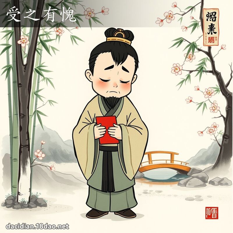 受之有愧 - 中华成语配图