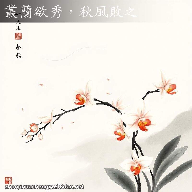 叢蘭欲秀,秋風敗之 配图