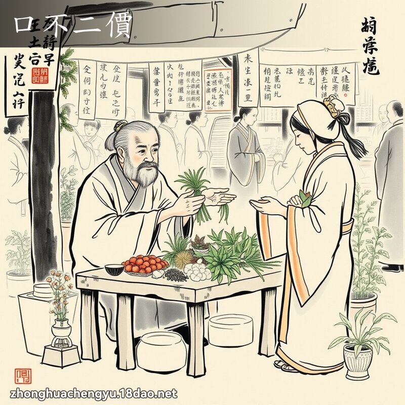 口不二價 配图