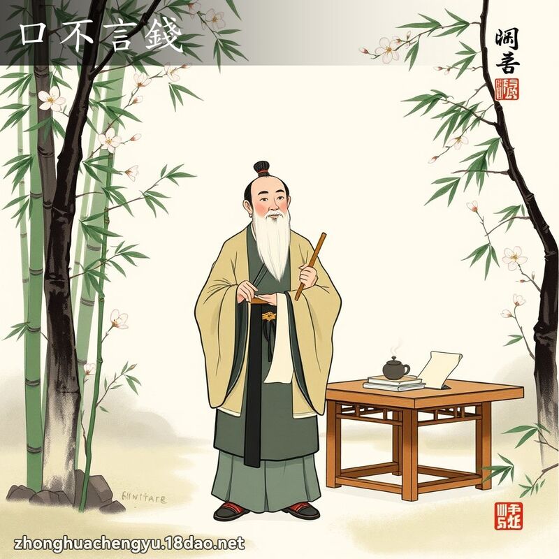 口不言錢 配图