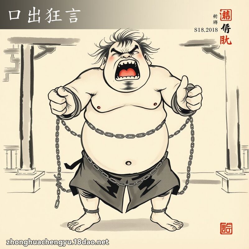 口出狂言 - 中華成語配圖