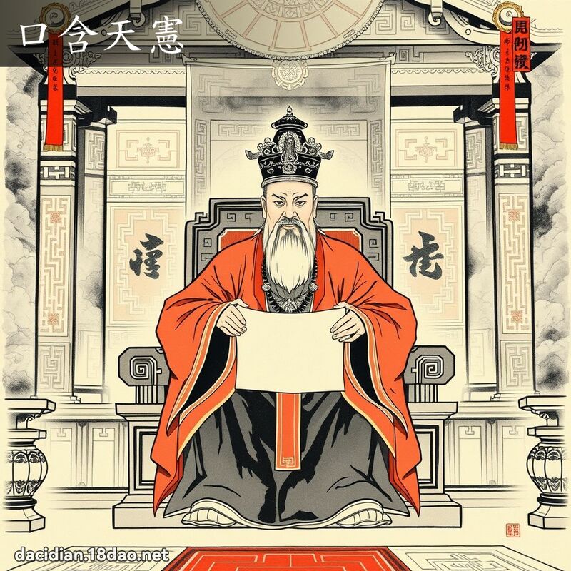 口含天憲 - 中華成語配圖