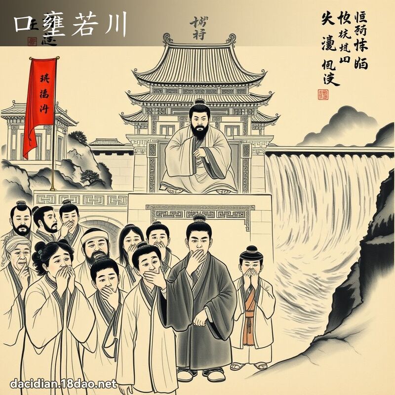 口壅若川 - 中華成語配圖