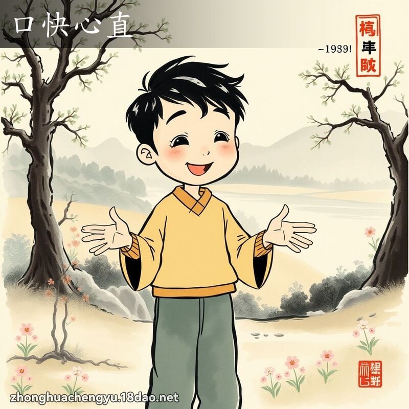 口快心直 配图