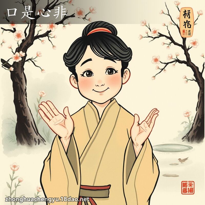 口是心非 配图