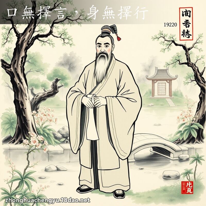 口無擇言,身無擇行 配图