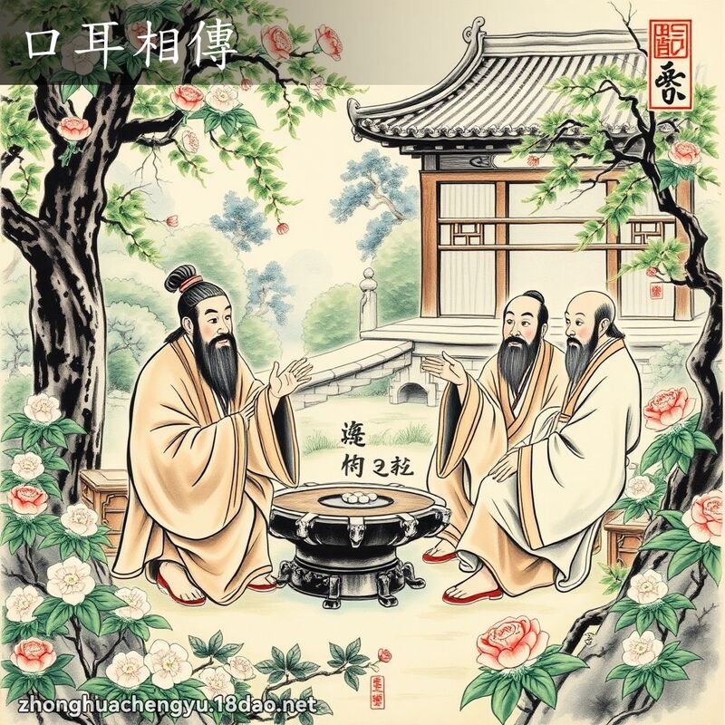 口耳相傳 配图