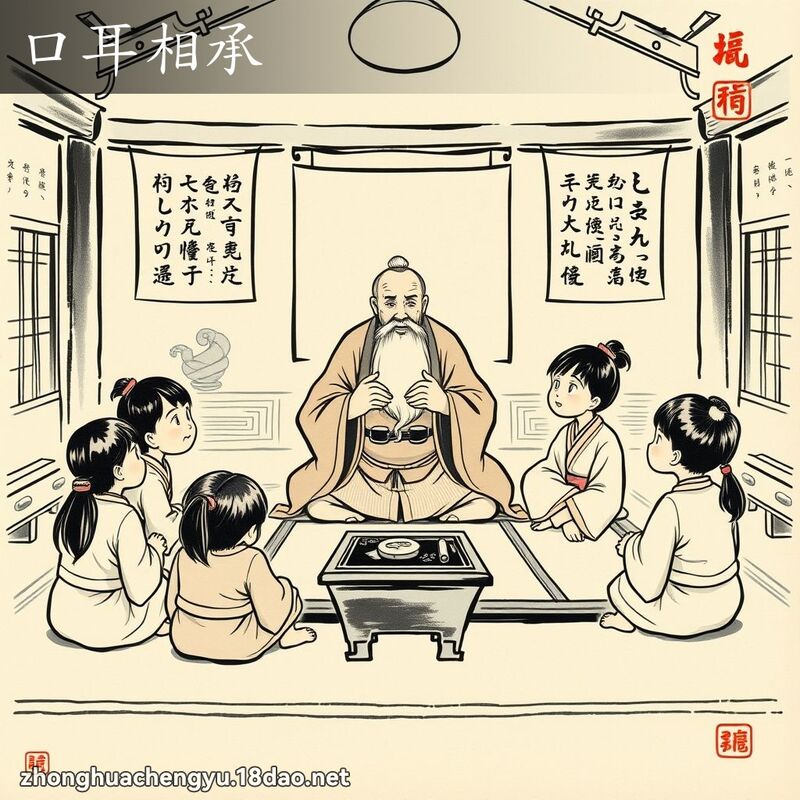 口耳相承 配图