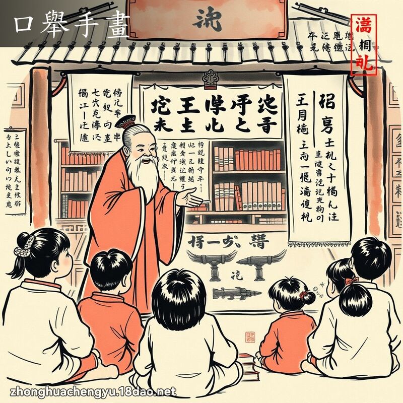 口舉手畫 配图
