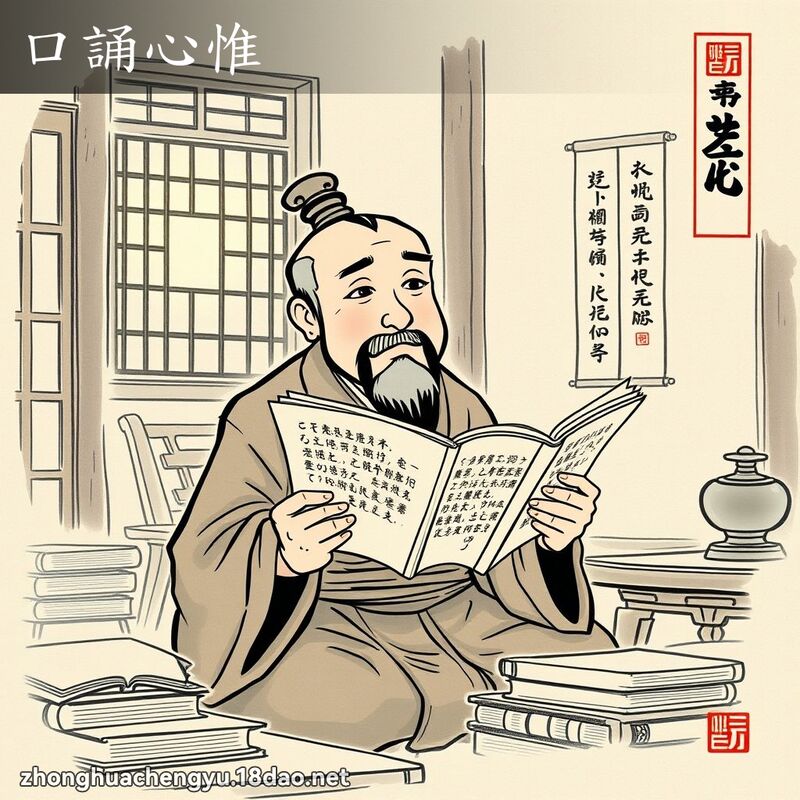 口誦心惟 配图