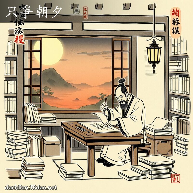 只爭朝夕 - 中華成語配圖