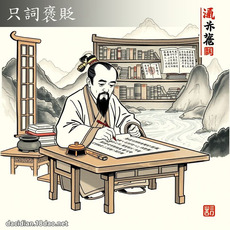 只詞褒貶 - 中華成語配圖