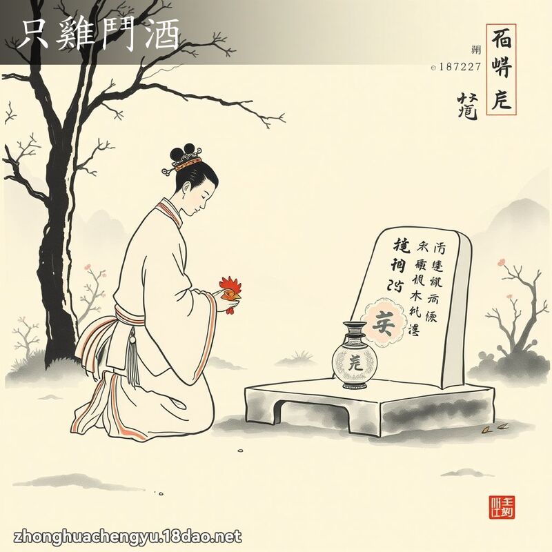 只雞鬥酒 配图