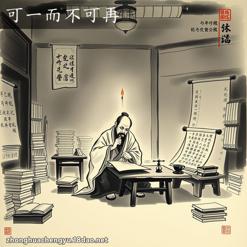 可一而不可再 配图