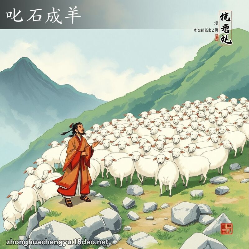 叱石成羊 配图