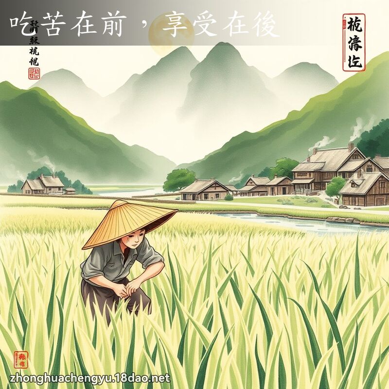 吃苦在前,享受在後 配图