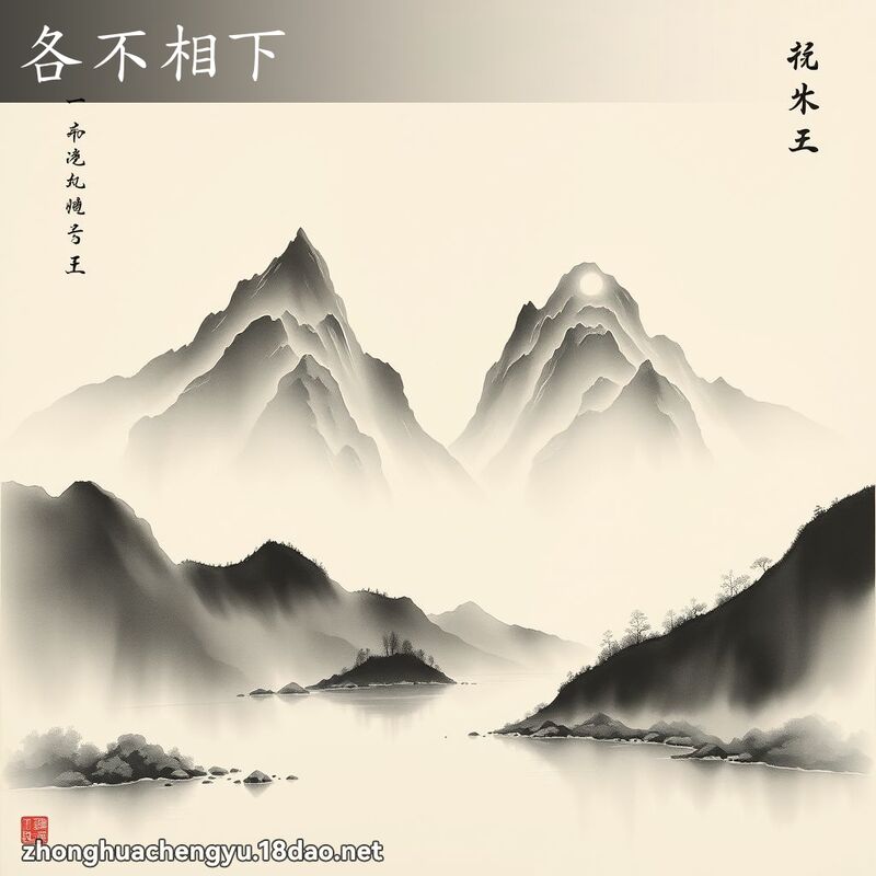 各不相下 配图