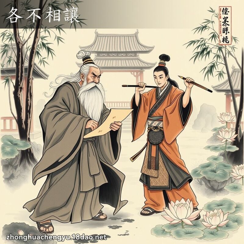 各不相讓 配图