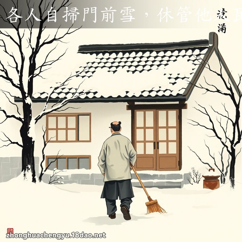 各人自掃門前雪,休管他人瓦上霜 配图