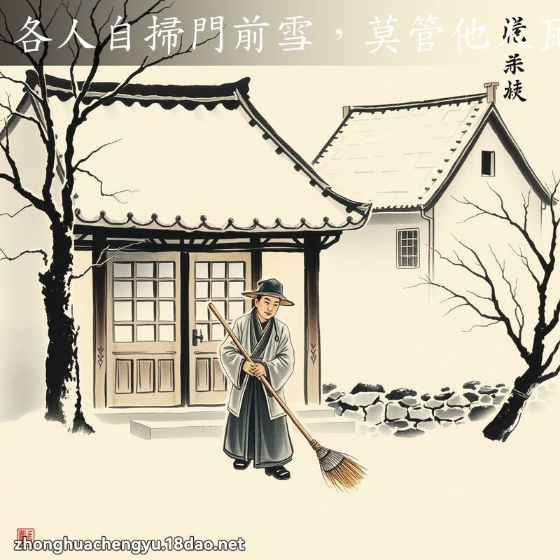 各人自掃門前雪,莫管他人瓦上霜 配图