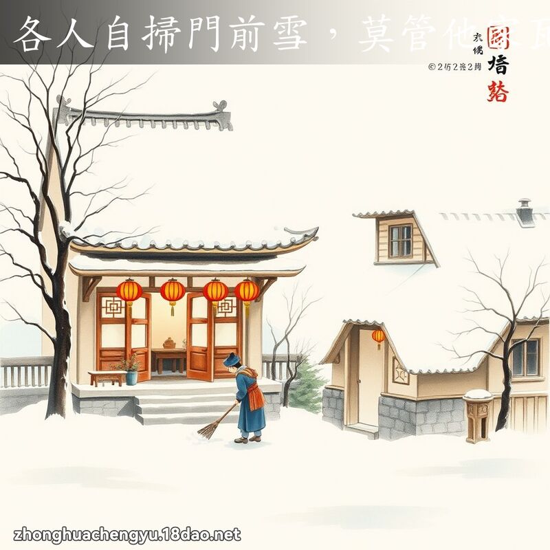 各人自掃門前雪,莫管他家瓦上霜 配图