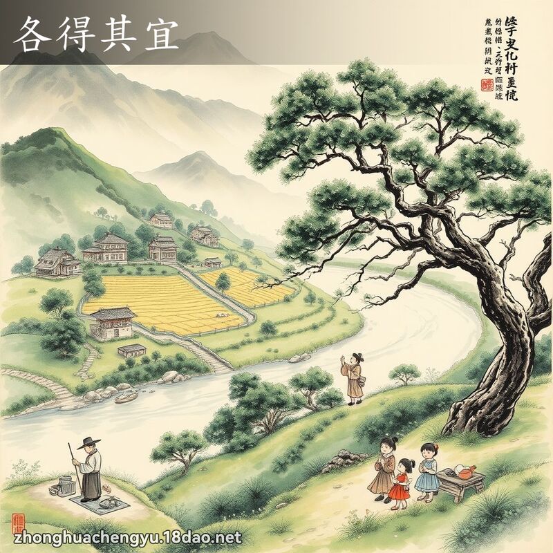 各得其宜 配图