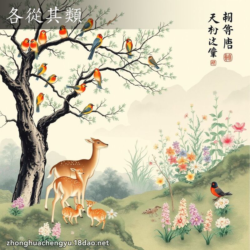 各從其類 配图
