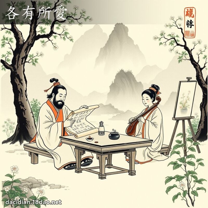 各有所爱 - 中华成语配图