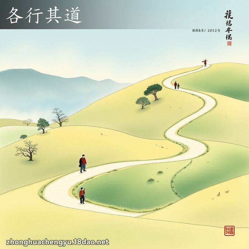 各行其道 配图