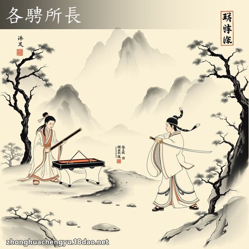各騁所長 - 中華成語配圖
