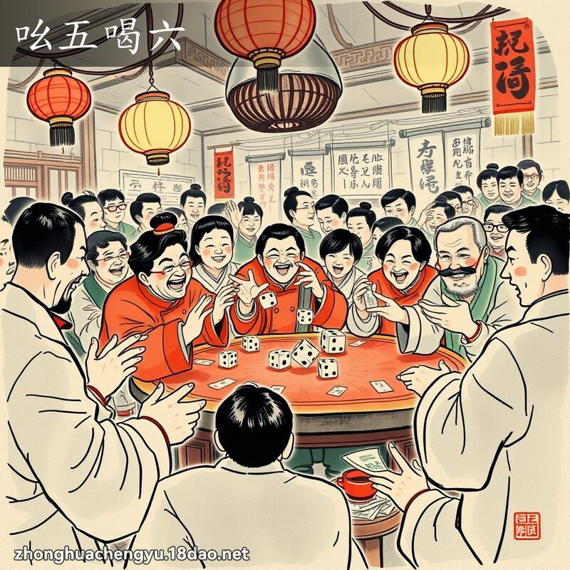 吆五喝六 配图