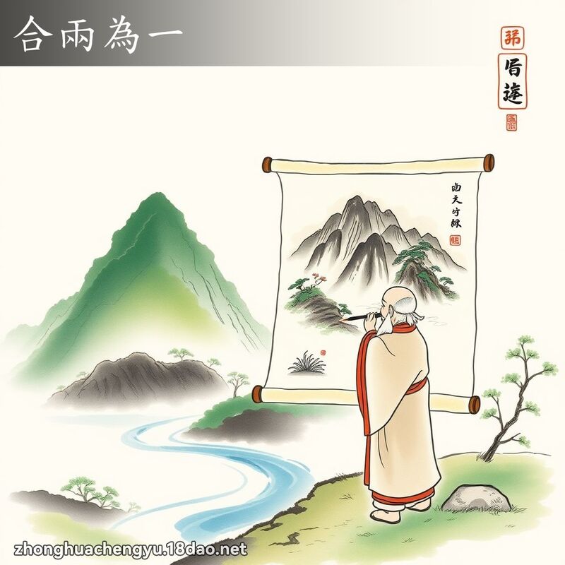 合兩為一 - 中華成語配圖