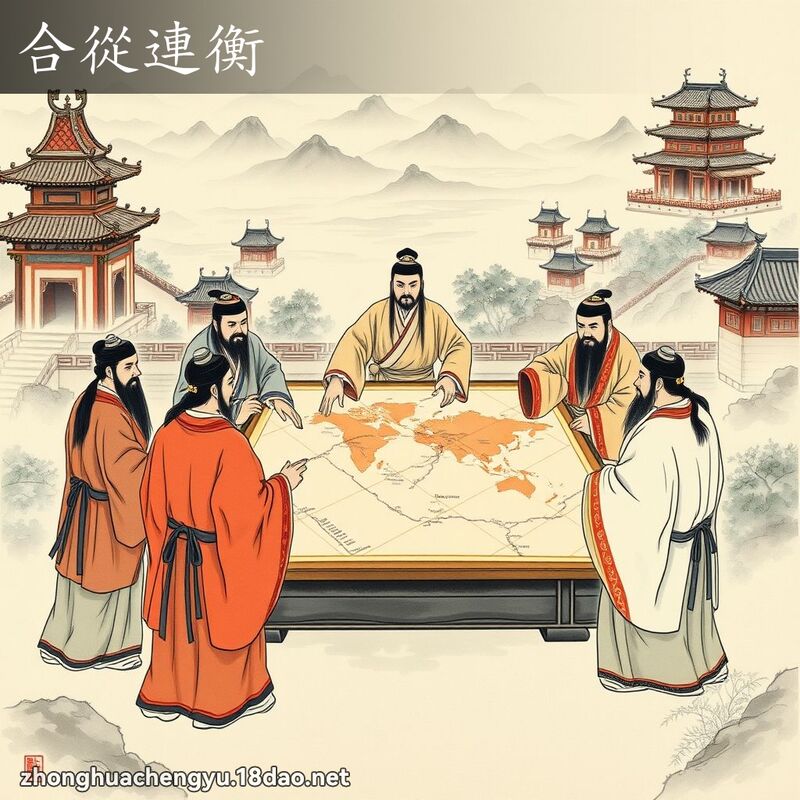 合從連衡 - 中華成語配圖